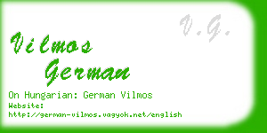 vilmos german business card